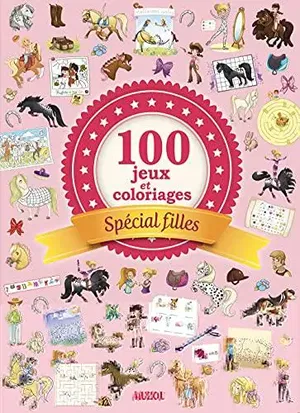 affiche 100 jeux et coloriages spécial filles