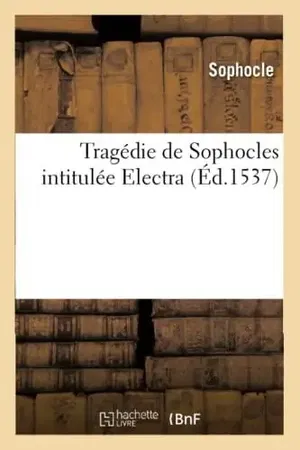 affiche Tragedie de Sophocles Intitulee Electra (Ed.1537)