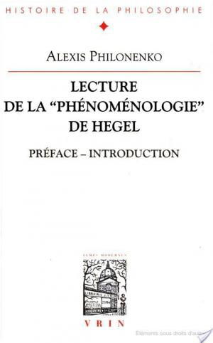 affiche Lecture de la Phénoménologie de Hegel